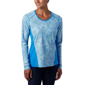 Columbia Ženske Majice S Kapuljačom - Solar Chill 2.0 Long Sleeve Plave | RUBQ-85237